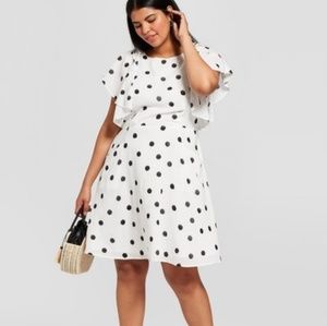 A New Day black polka dot dress